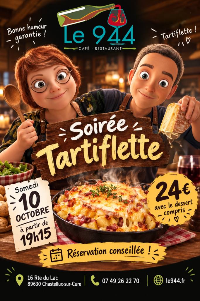 soirée tartiflette au restaurant Le 944
